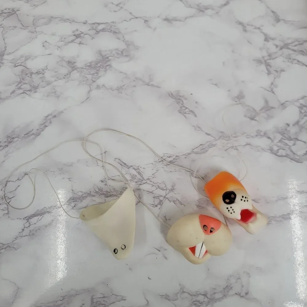 Halloween Vintage Rubber Animal Noses Mask Tiger Shark and Beaver or Rat?